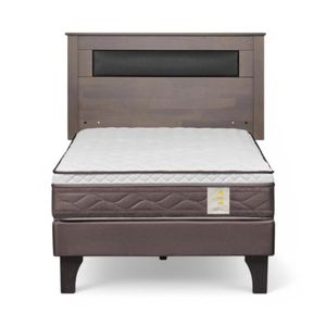 Cama Rosen NewStyle 4 Plus 1.5 Plazas+Respaldo Ferrara Gris