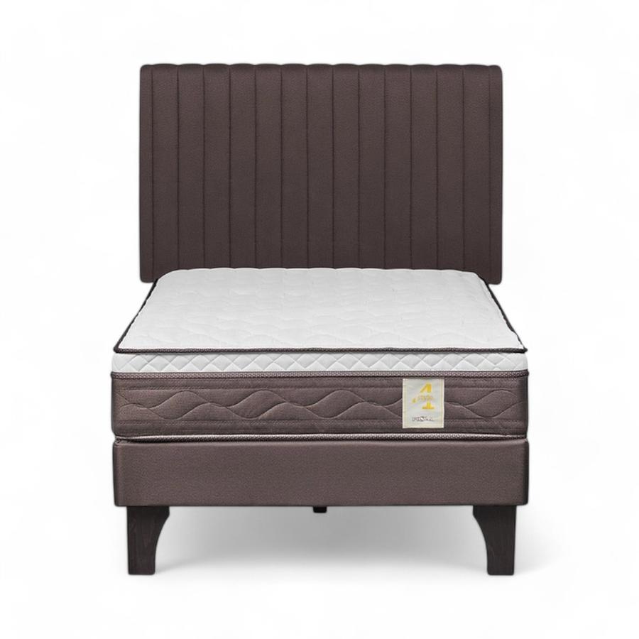 Cama Rosen NewStyle 4 Plus 1.5 Plazas + Respaldo Lucio Café