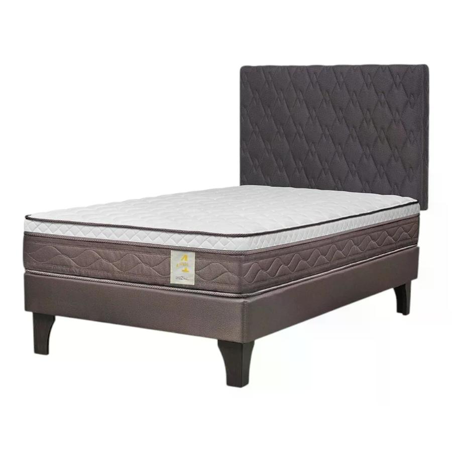 Cama Rosen New Style 4 Plus 1,5 Plazas + Respaldo