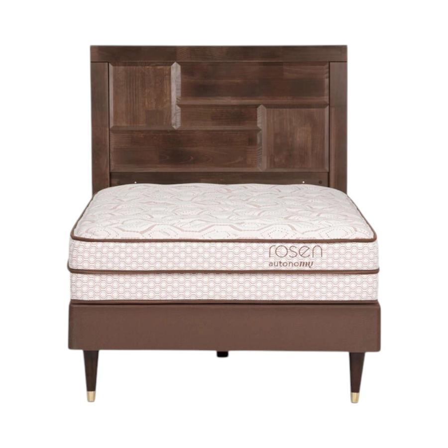 Cama Autonomy Land 1.5 Plazas con Respaldo Dolce Rosen Café