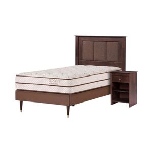 Cama Rosen Autonomy Land 1.5 Plazas + Velador Ferrara Café