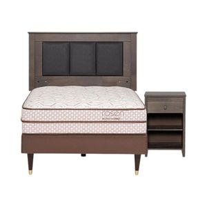 Cama Rosen Autonomy Land 1.5 Plazas + Velador Ferrara Café