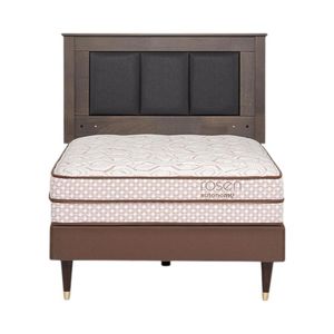 Cama Rosen Autonomy Land 1.5 Plazas + Respaldo Rachel Café
