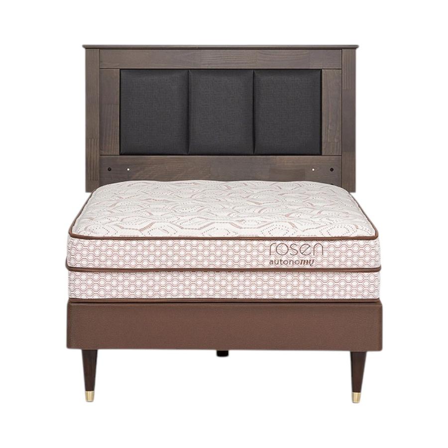 Cama Rosen Autonomy Land 1.5 Plazas + Respaldo Rachel Café