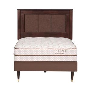 Cama Rosen Autonomy Land 1.5 Plazas + Respaldo Rachel Café