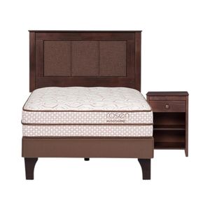 Cama Rosen Autonomy Land 1.5 Plazas + Muebles Rachel Café