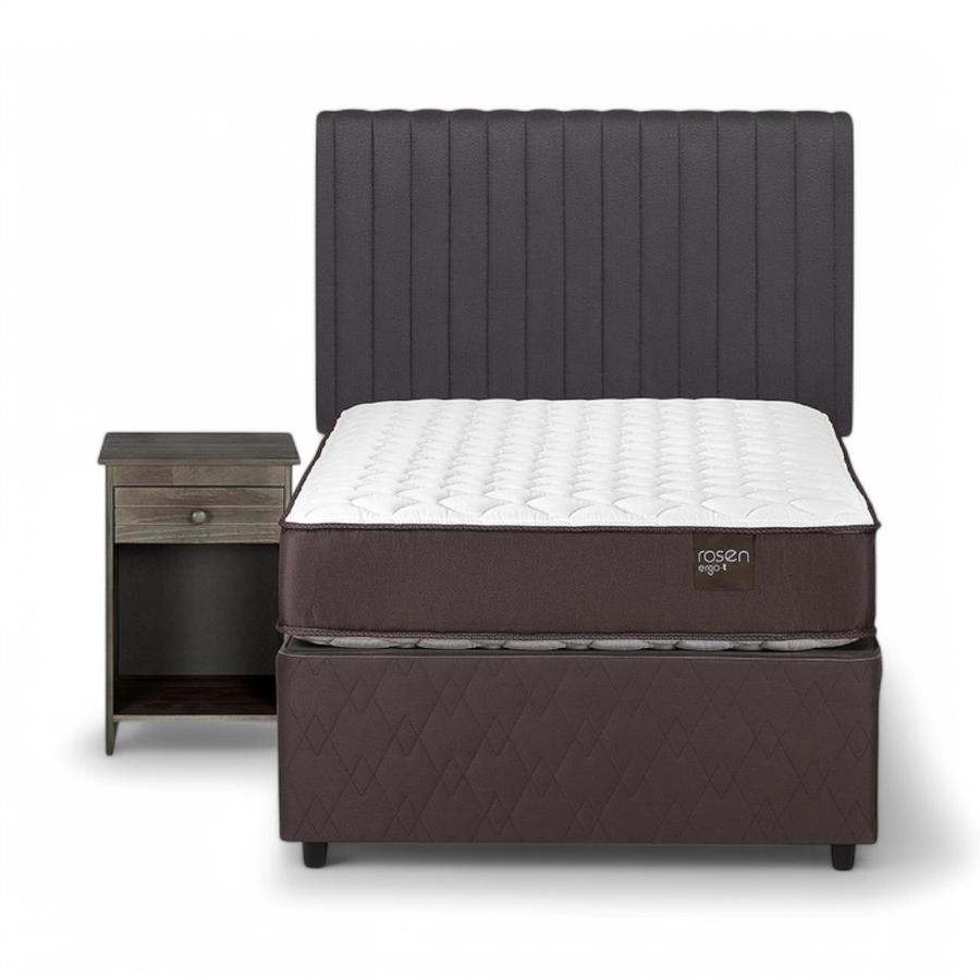 Diván Rosen Indie 1.5 Plazas + Muebles Lucio Grafito