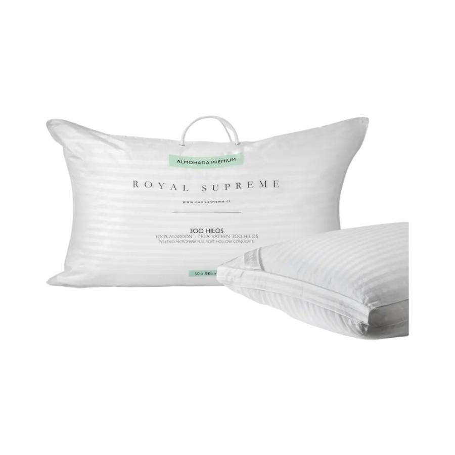 Almohada Microfibra Cannon Fiber Premium Dobby 50X90 Blanco