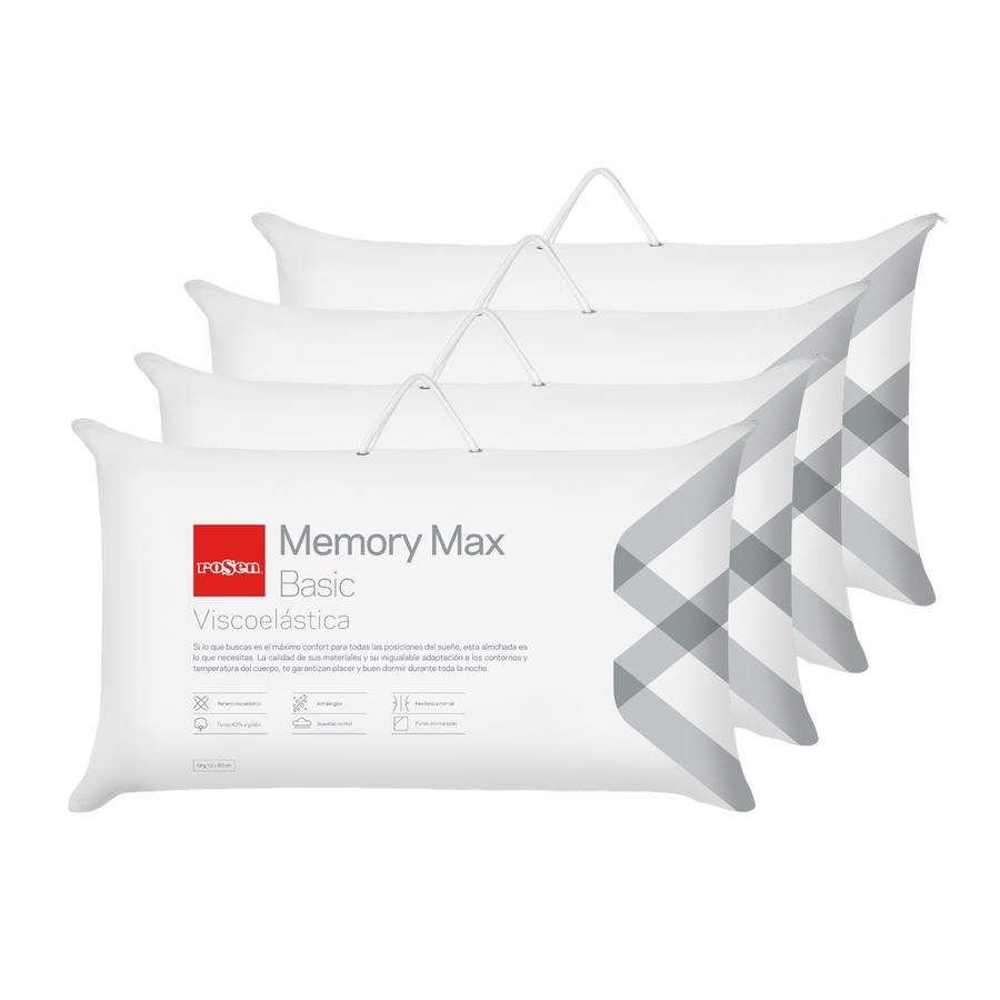 Set 4 Almohadas King Rosen Viscoelásticas Memory Max