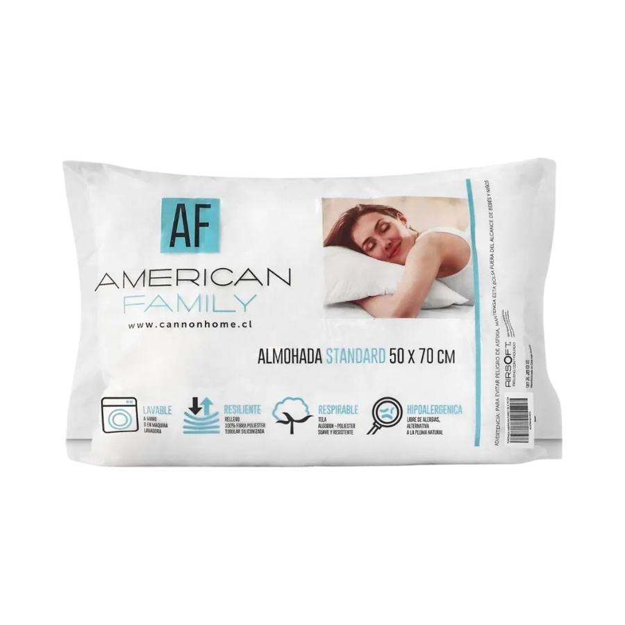 Almohada Microfibra American Family 50x70 Cm Blanco
