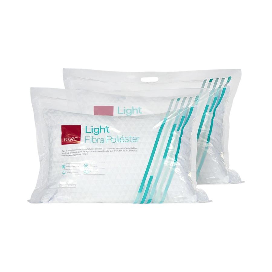Set 2 Almohadas Light 50x90 Rosen Blanco