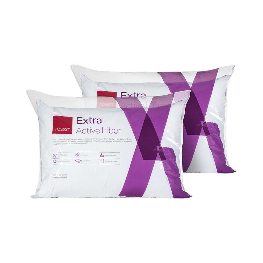 Set 2 Almohadas Fibra Extra 50x70 Rosen Blanco