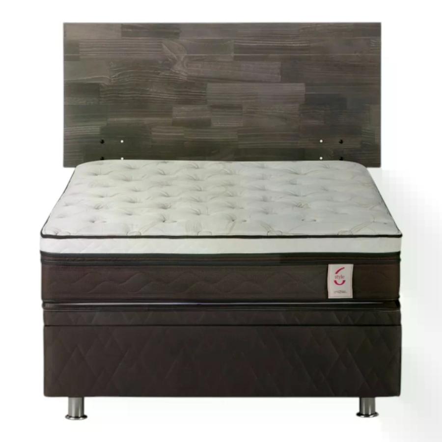 Cama Rosen Boxet New Style 6 1 Plaza + Respaldo Tabor