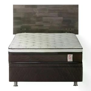 Cama Rosen Boxet New Style 6 1,5 Plazas + Respaldo Tabor