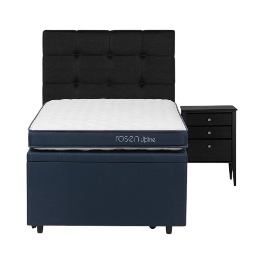 Bed Boxet Upline 1.5 Plazas con Muebles Issey Rosen Grafito