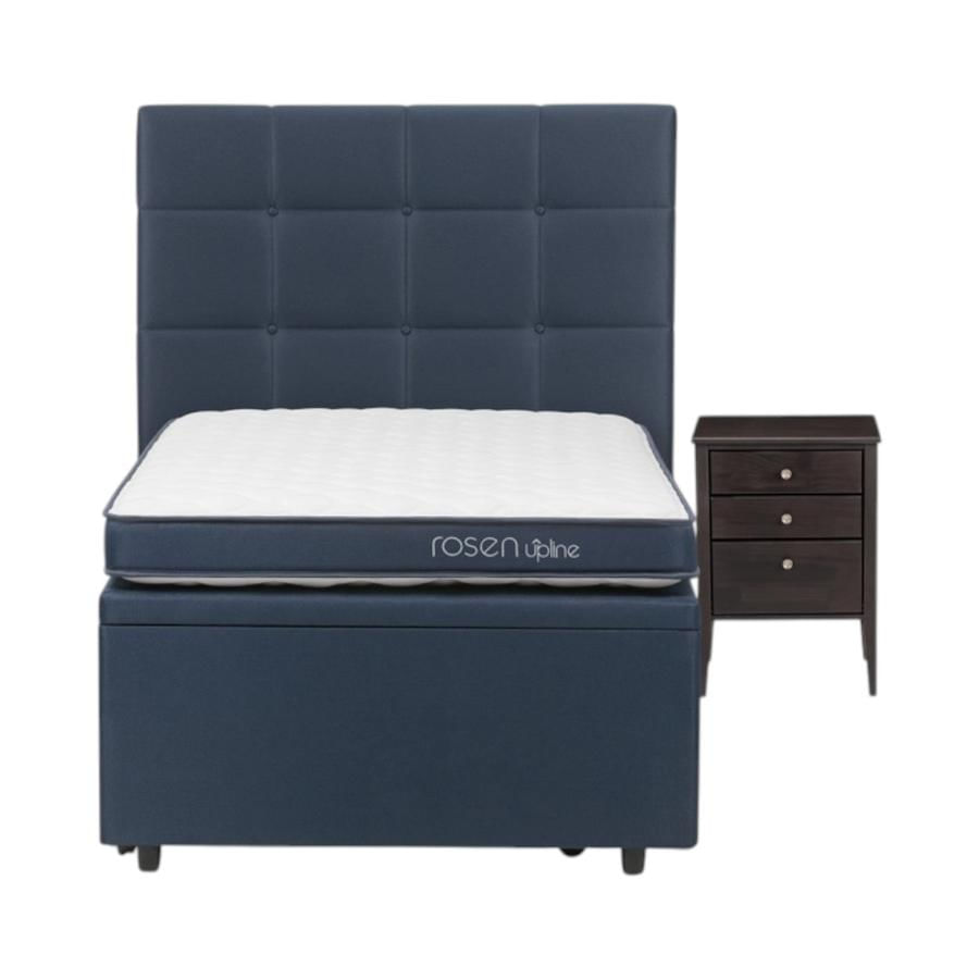Bed Boxet Upline 1.5 Plazas con Muebles Issey Rosen Azul