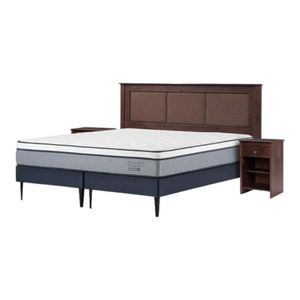 Cama Europea Rosen Indie King 180x200 Con Muebles Rachel