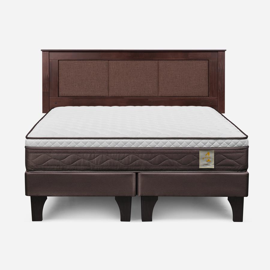 Cama King 180X200 Rosen New Style 4 Plus Respaldo Rachel