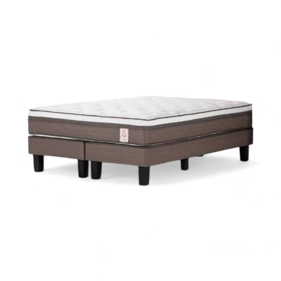 Cama Rosen New Style 6 King Base Div + Almohada MemoryMax
