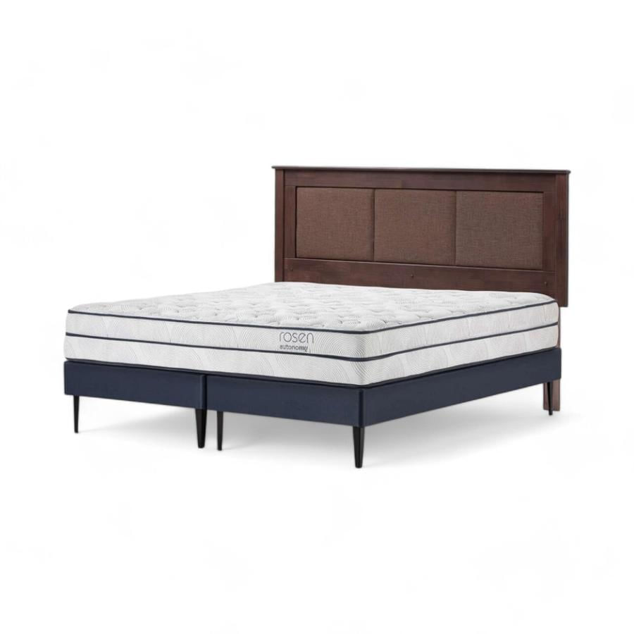 Cama Rosen Autonomy Sky King + Respaldo Rachel Café