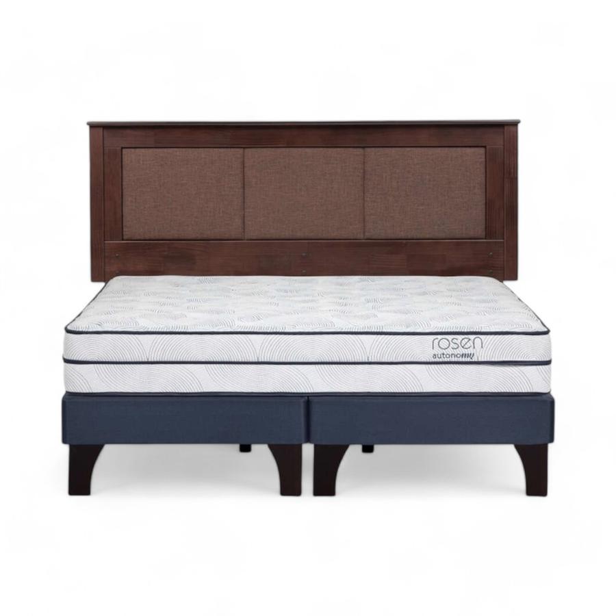 Cama Rosen Autonomy Sky King + Respaldo Rachel Café