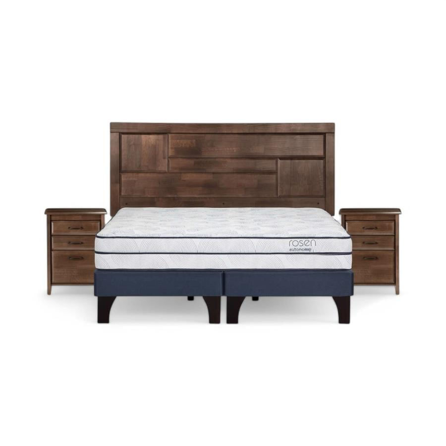 Cama Rosen Autonomy Sky King + Muebles Dolce Café