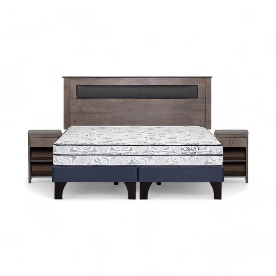 Cama Rosen Autonomy Sky King Madera + Muebles Ferrara