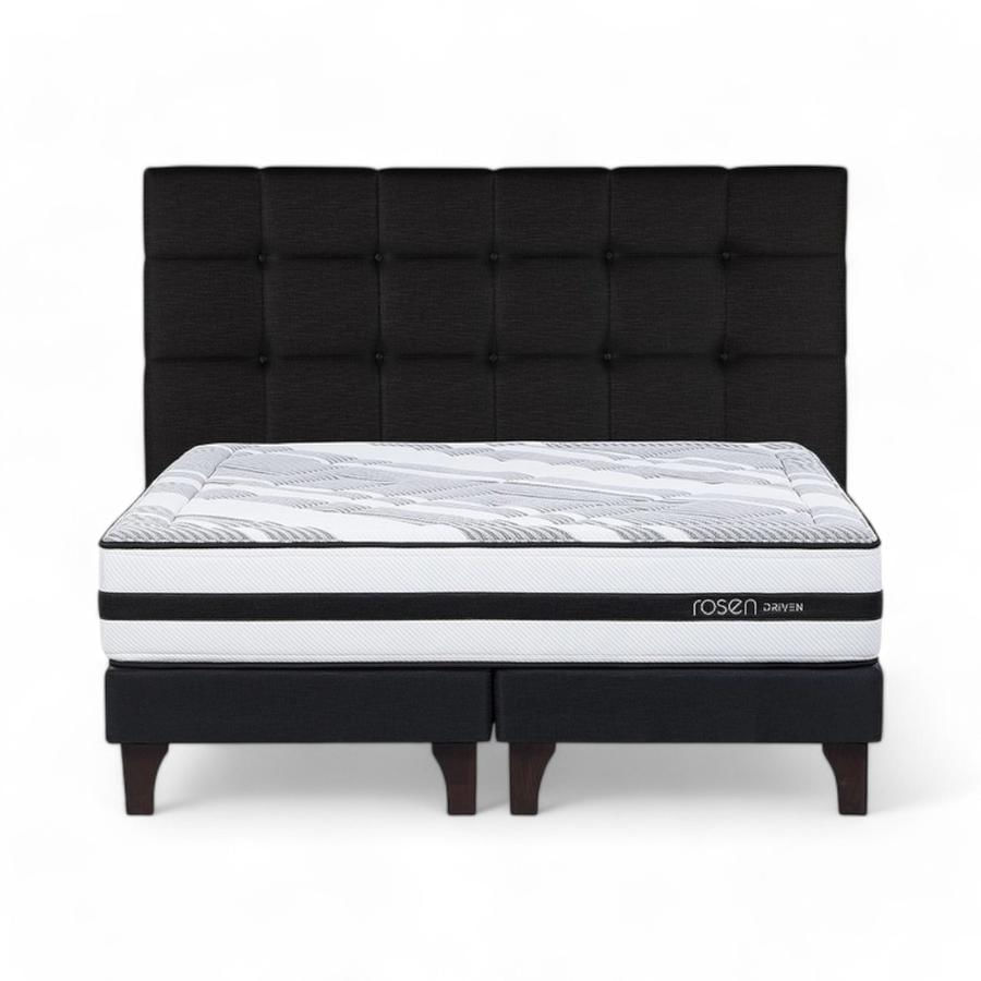 Cama Rosen Driven Super King + Respaldo Issey Negro