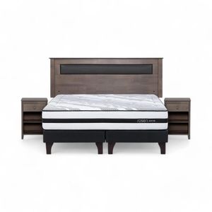 Cama Rosen Driven King + Muebles Ferrara Café