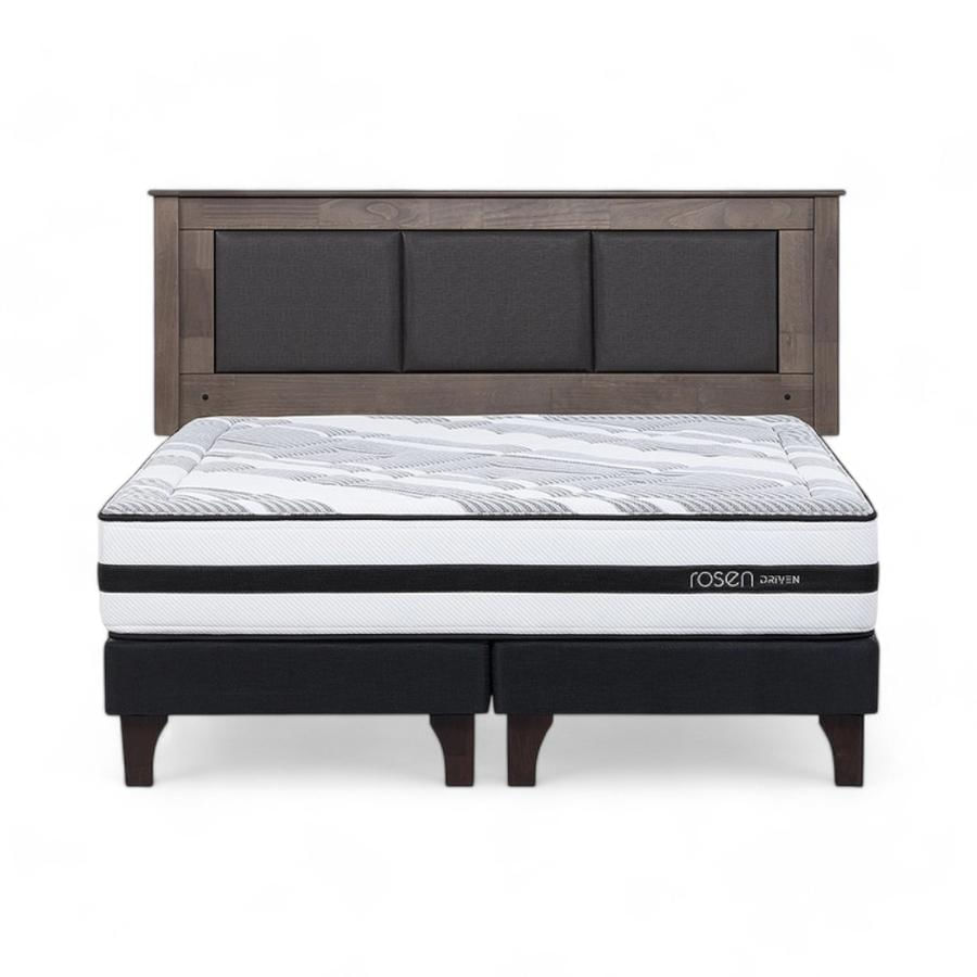 Cama Rosen Driven King + Respaldo Rachel Café