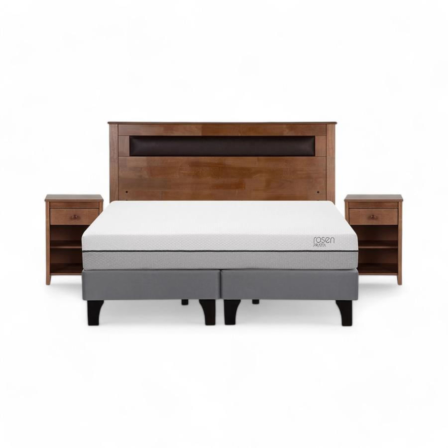 Cama Rosen Pratta King + Muebles Ferrara Café
