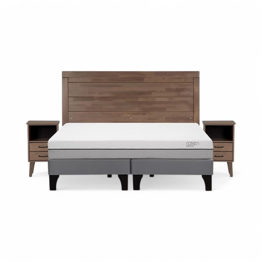 Cama Rosen Pratta King + Muebles Sicilia Café