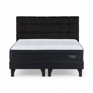 Cama Rosen Tempo Super King + Respaldo Issey Negro