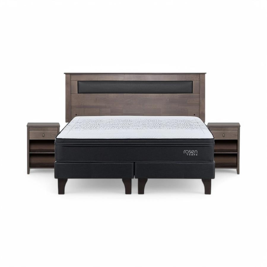 Cama Rosen Tempo King + Muebles Ferrara