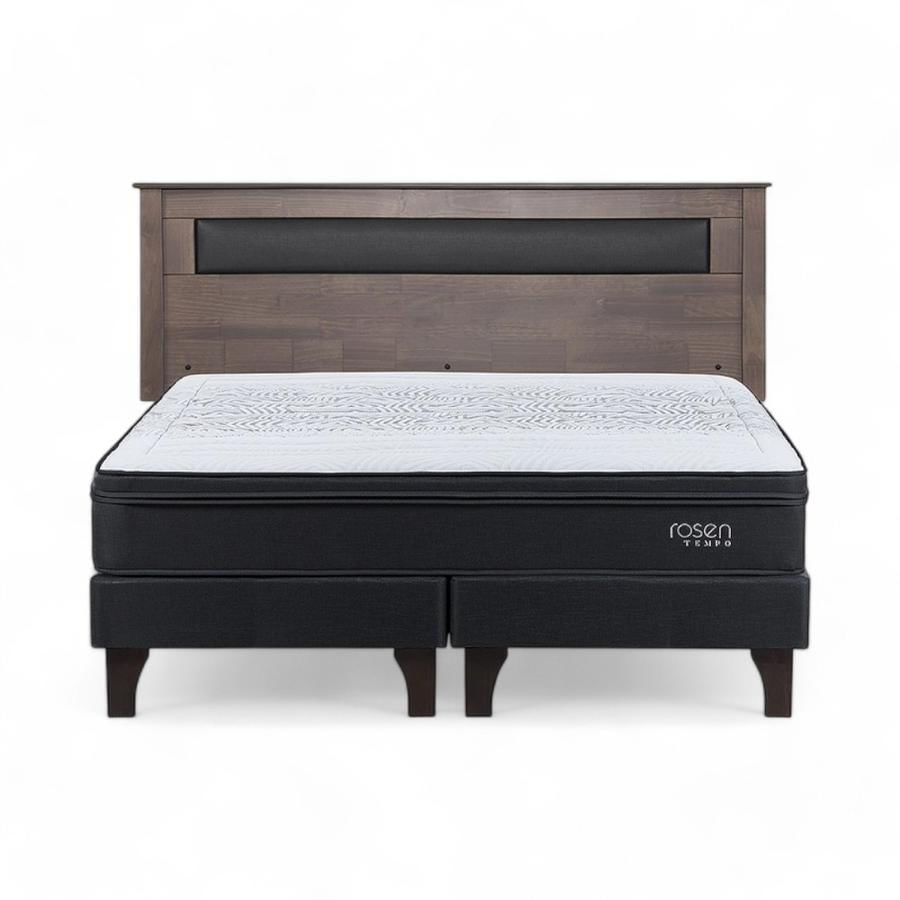 Cama Rosen Tempo King + Respaldo Ferrara
