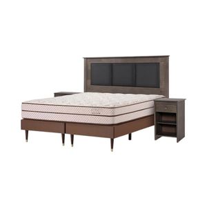 Cama King Rosen Autonomy Land + Respaldo Rachel + Velador