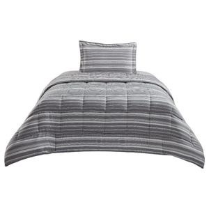 Plumon Cama 1.5 Plazas Estampado Matiz Cationic Gris