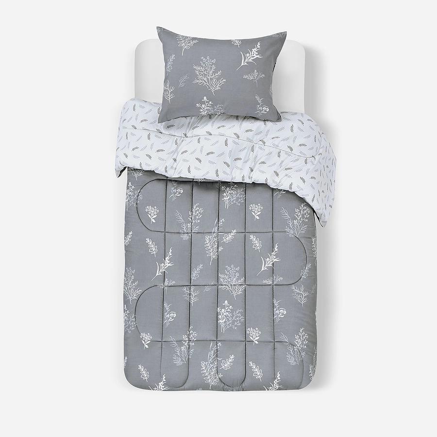 Plumón Cama 1.5 Plazas Rosen Soft Touch Astrid Gris