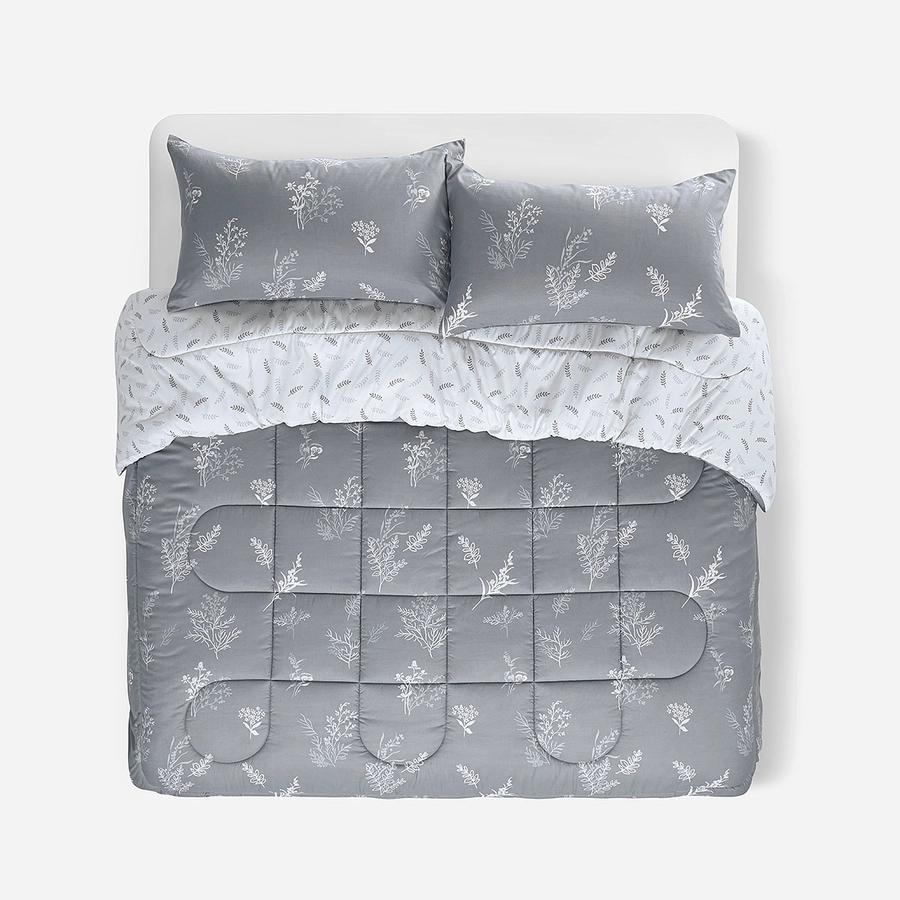Plumón Cama King Rosen Soft Touch Astrid Gris