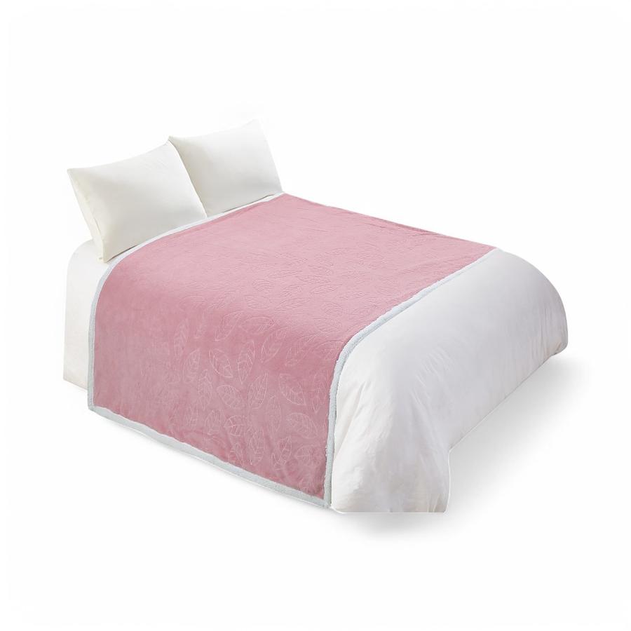 Manta De Polar Sherpa Suave Grande 130x160 Cm Rosado
