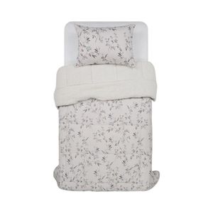 Plumón Cama Rosen Freya Sherpa 1.5 Plazas Gris/Azul