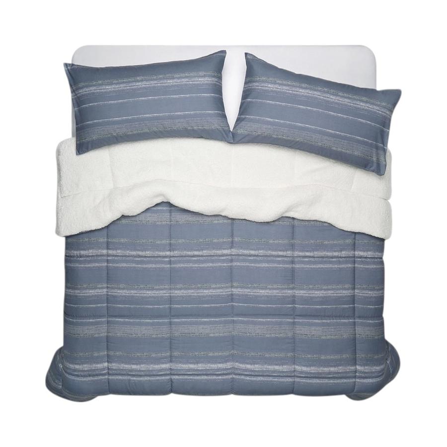 Plumón Cama Rosen Brogan Sherpa King Gris