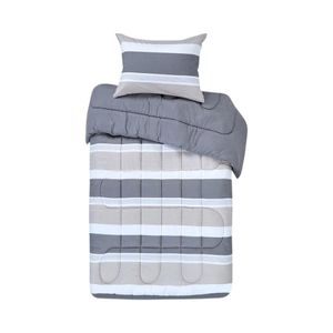 Plumón Cama Rosen Soft Touch Amaro 1.5 Plazas Gris