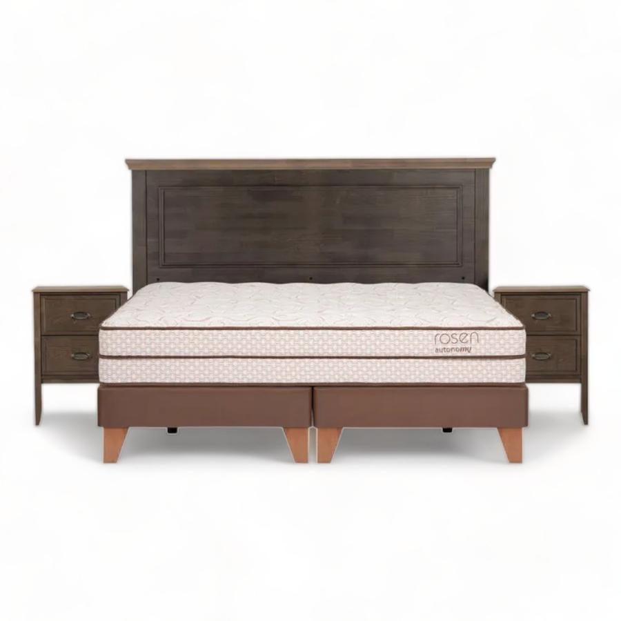 Cama Rosen Autonomy Land 2 Plazas 150X200 Cm + Muebles Anna