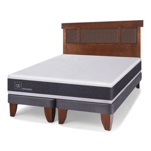 Cama Europea CIC 2 Plazas Base Dividida + Set Dublín Caramel