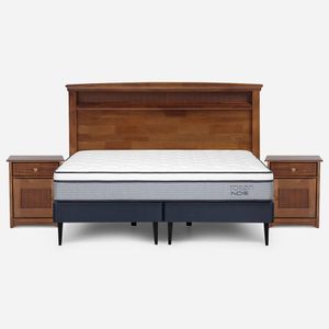 Cama Indie Pata Metálica 1.50X2.00 Base Normal Veneto Rosen