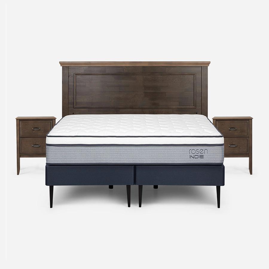 Cama Indie Pata Metálica 1.50X2.00 Base Normal Anna Rosen