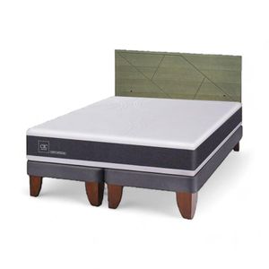 Cama CIC Ortopedic 2 Plazas BD + Respaldo Villarrica Olivo