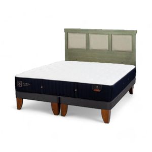Cama CIC Premium 2 Plazas BD + Respaldo Torino Olivo