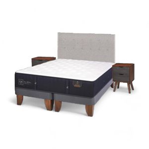 Cama CIC Premium 2 Plazas Base Dividida + Set Tigris